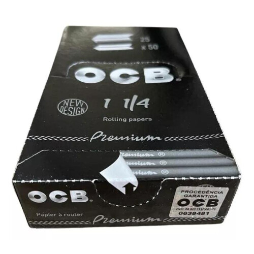 25 x rolling paper OCB Premium Black 1 1/4 - 78mm 2