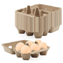 40 PCS 6 Count Cardboard Paper Egg Boxes, Pulp Egg Cartons Egg Container for Farm, Home