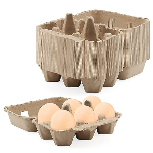 40 PCS 6 Count Cardboard Paper Egg Boxes, Pulp Egg Cartons Egg Container for Farm, Home