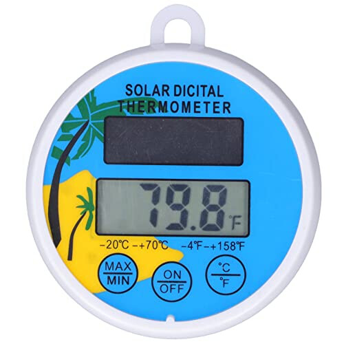Floating Thermometer, Temp Accurate Minimum Maximum Digital Solar ...