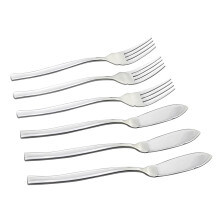 8-Piece Stainless Steel Fish Forks, Butter Spreader, Fish Serving Forks