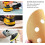 100pcs 125mm sanding discs, Sanding Discs Pads for Random Orbital Sander pads and All Oscillating Tools, yellow sanding 6