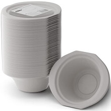 JFA Medical Disposable Pulp Kidney Dishes, Pack of 50 - Lightweight, Stackable, Single-Use Medical Bowls