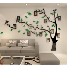 Tree Wall Stickers 3D DIY Tree Wall Decal Art Murals Large Family Photo Frames Tree Decoration for Living Room Bedroom