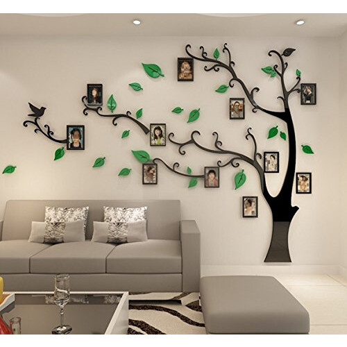 Tree Wall Stickers 3D DIY Tree Wall Decal Art Murals Large Family Photo ...