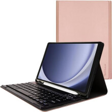 Keyboard Case for Samsung Galaxy Tab A9 Plus 11" (SM-X210 / SM-X215) [Strike Folio] PU Leather Case with Built in