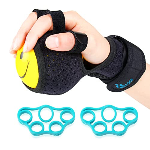 Grip Strength Ball Finger Device Training Equipment Anti Spasticity Ball Splint Finger Orthosis for Hand Functional on OnBuy