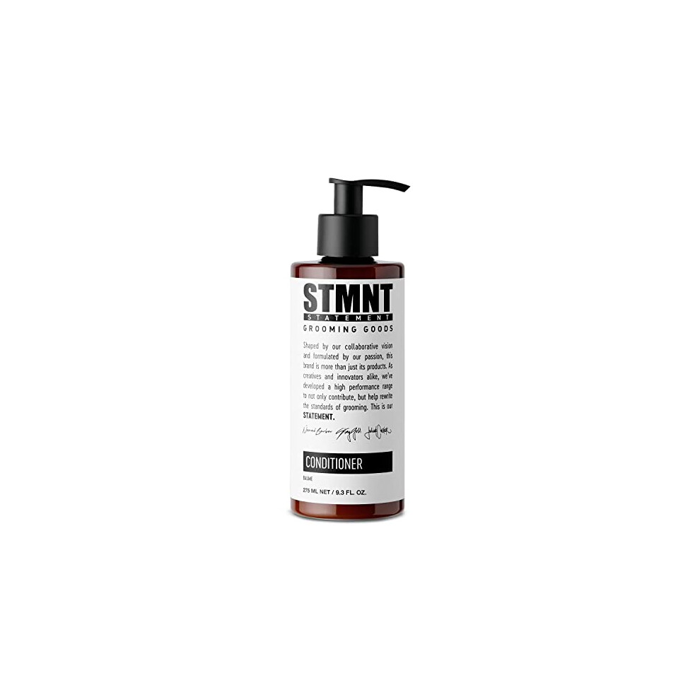 Stmnt Grooming Goods Conditioner 275Ml | Softens Hair | Restores Shine | Moisturizing Formula W/Activated Charcoal & Menthol | All Hair Types