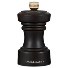 H233055 Hoxton Chocolate Wood Pepper Mill, Precision+ Carbon Mechanism, Compact Pepper Grinder with Adjustable Grind,