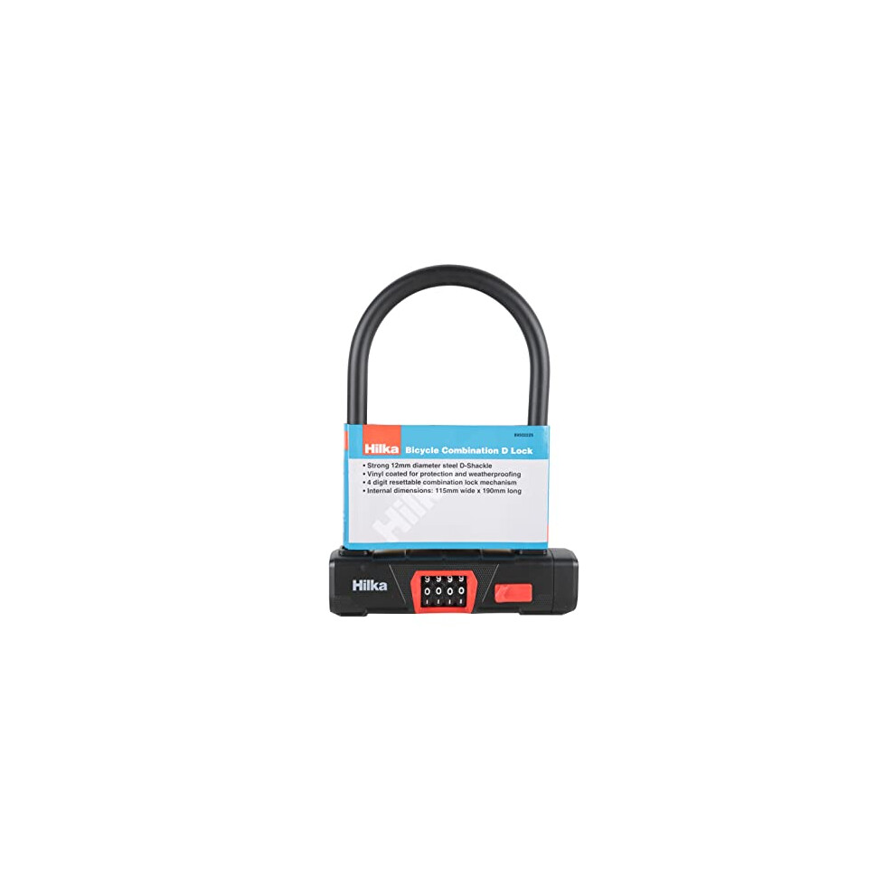 89502225 Bicycle Combination D Lock, Black