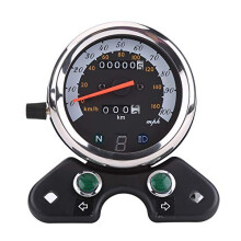 Motorcycle Dual Odometer,Universal Odometer Speedometer Universal Motorcycle Dual Speedo Meter Gear Digital Display