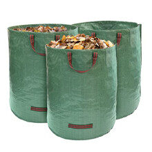 Garden Waste Bags Heavy Duty 3-Pack, Garden Bag 272 L - Reusable Garden Waste Bags with Handles, Large Garden Waste Bag,