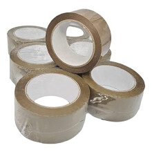 - Set of 6 rolls of brown adhesive tape - 66m x 48mm