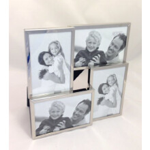 Silver 4 Photo Multi Picture Frame