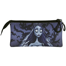 Corpse Bride Bride-FAN Triple Pencil Case 2.0, Blue, 23 x 11 cm