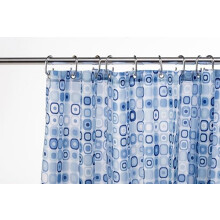 Geo Mosaic Water-Resistant Textile Shower Curtain, 1800 x 1800mm
