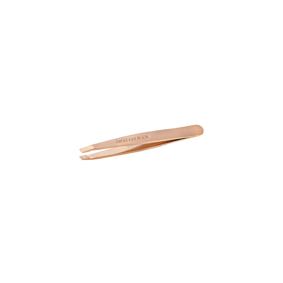 Tweezerman Gold Stainless Steel Mini Slant Tweezer, (Rose )