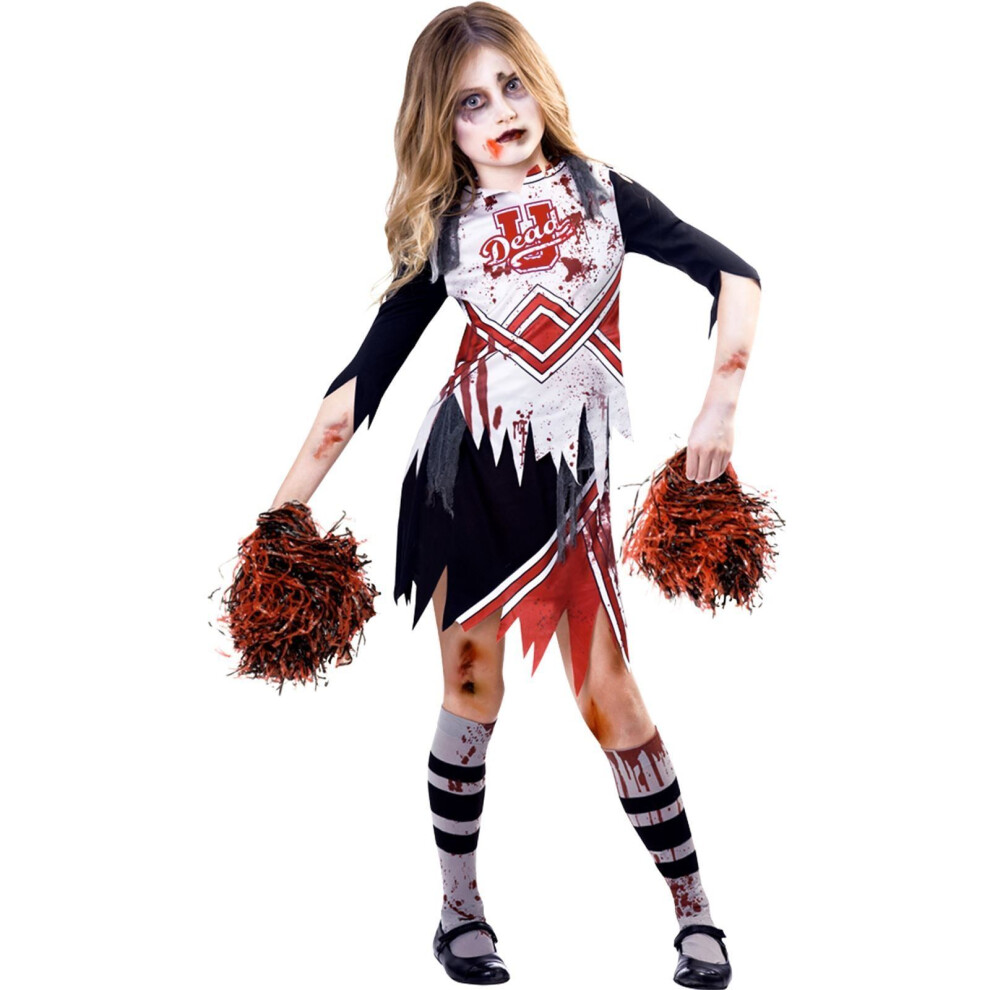 Child Zombie Cheerleader Halloween Costume - 7-8 Years