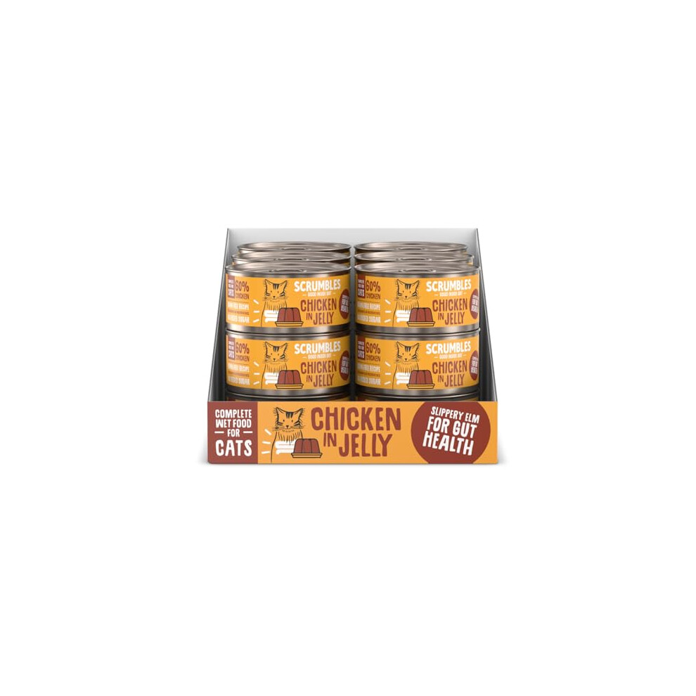 Natural Wet Cat Food, Chicken in Jelly 18x 80g