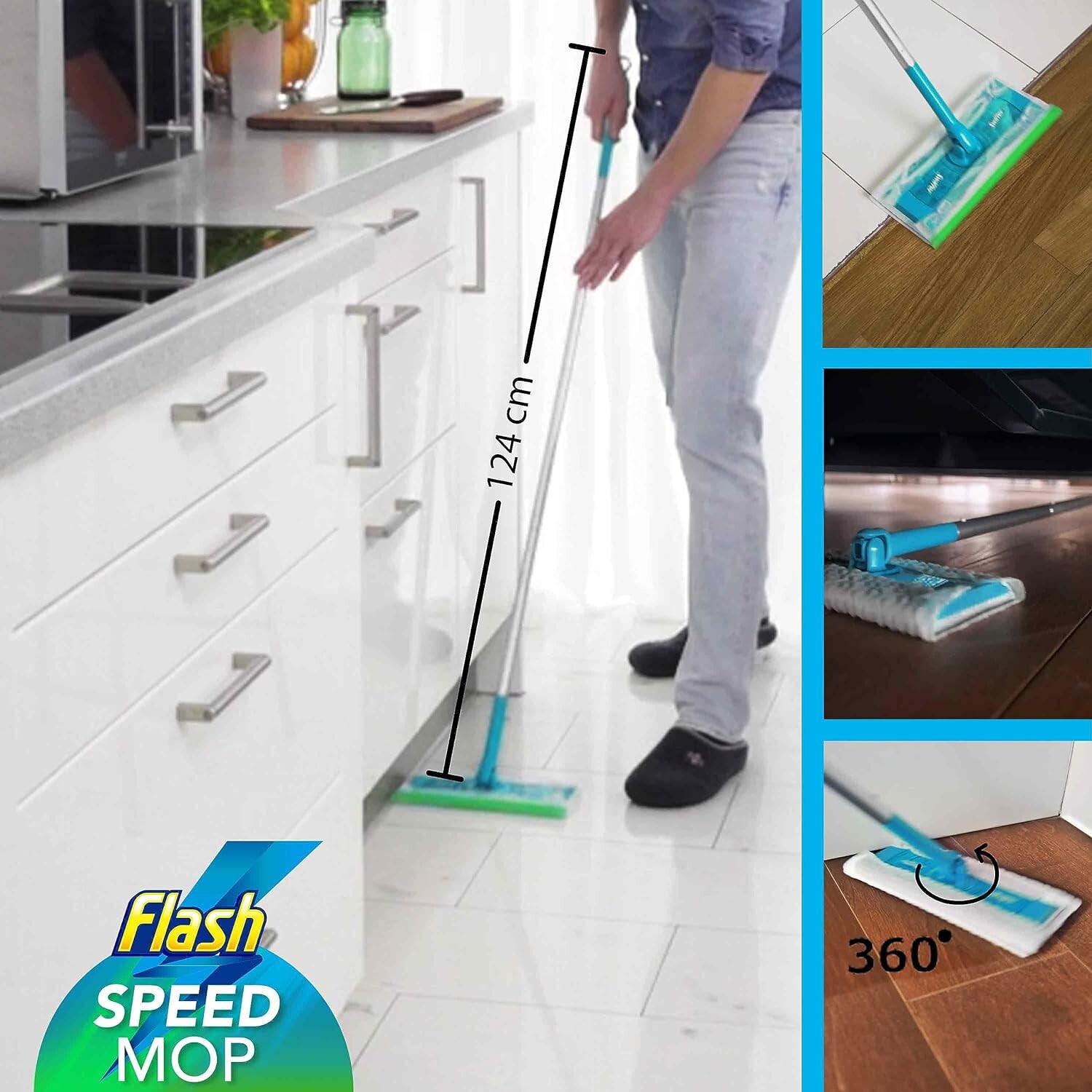 Flash Speed Mop Floor Cleaner Starter Kit, Spray Mop, All-In-One Floor ...