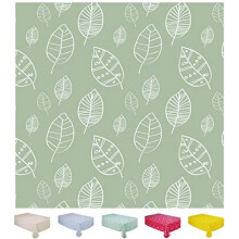 Rectangular Oilcloth PVC Wipe Clean Tablecloth 140cm x 200cm 55x78 Leaves Sage Green