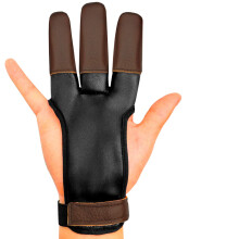 Archery Glove Finger Tab Accessories - Leather Gloves for Recurve & Compound Bow - Three Finger Guard for Men Women &