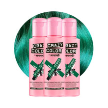 Vibrant Pine Green Semi-Permanent Trio Hair Dye. Highly Pigmented Dark Green Conditioning & Oil Nourishing Vegan Formula