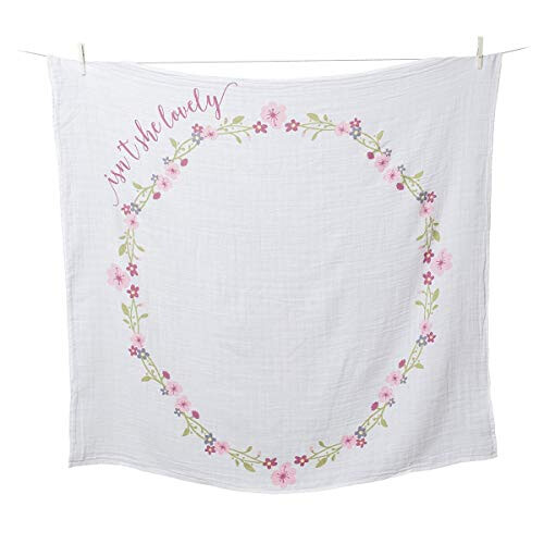 Milestone Swaddle Blanket and Card Set, Isn't she Lovely 1