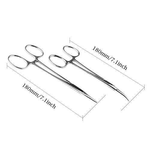 2Pcs Fishing Hook Plier Kit, Curved and Straight 3-Stage Locking Clamp ...