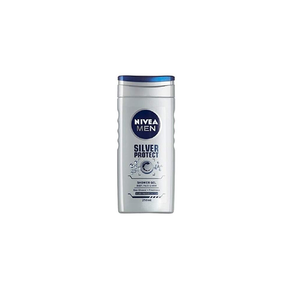 3 x Nivea Silver Protect Men Shower Gel 250 ml