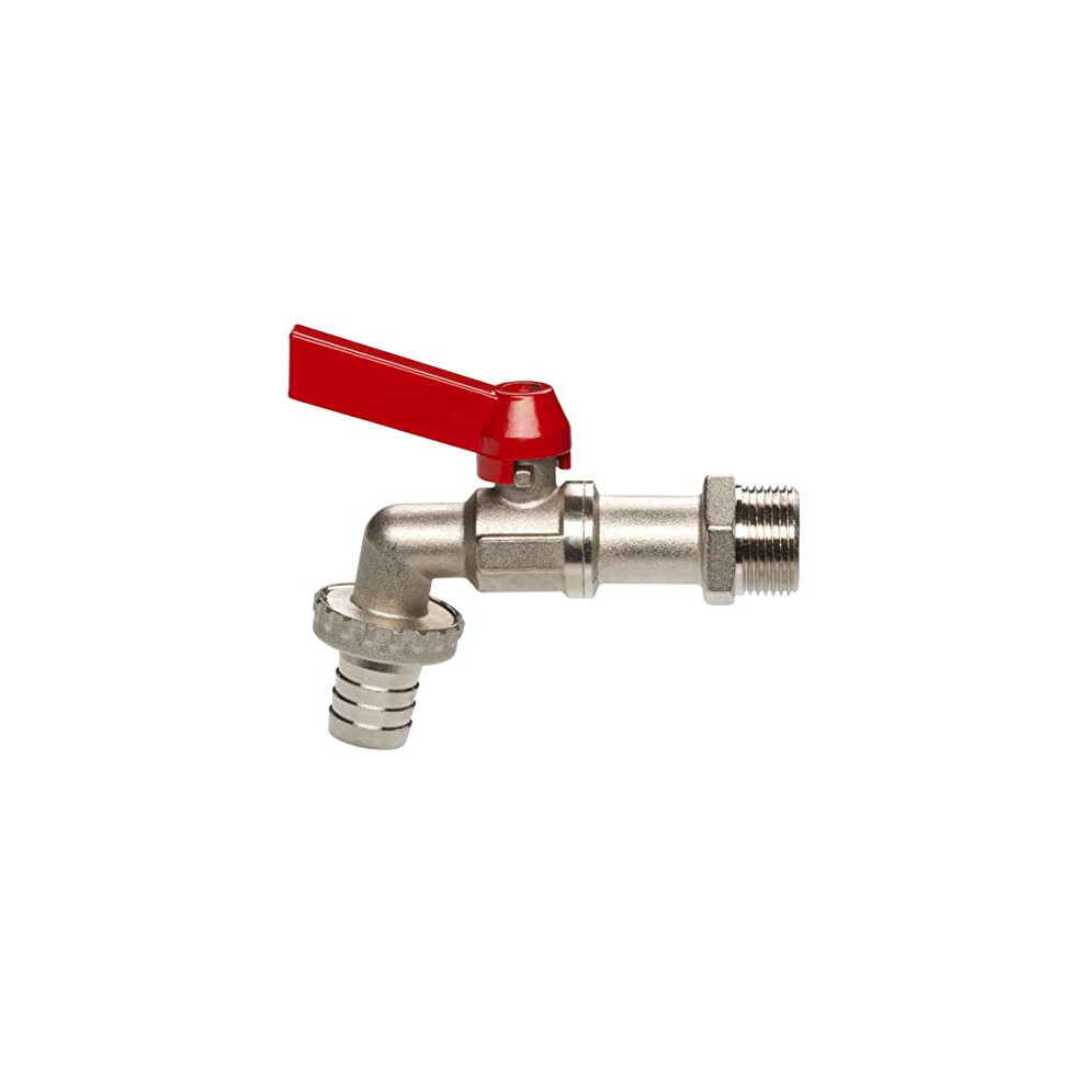 Ball Outlet Valve: Tap For The Inner and Outer Area, 33.3 mm (G 1 ") - Thread, For 19 mm (3/4") - Tubing (7333-20)