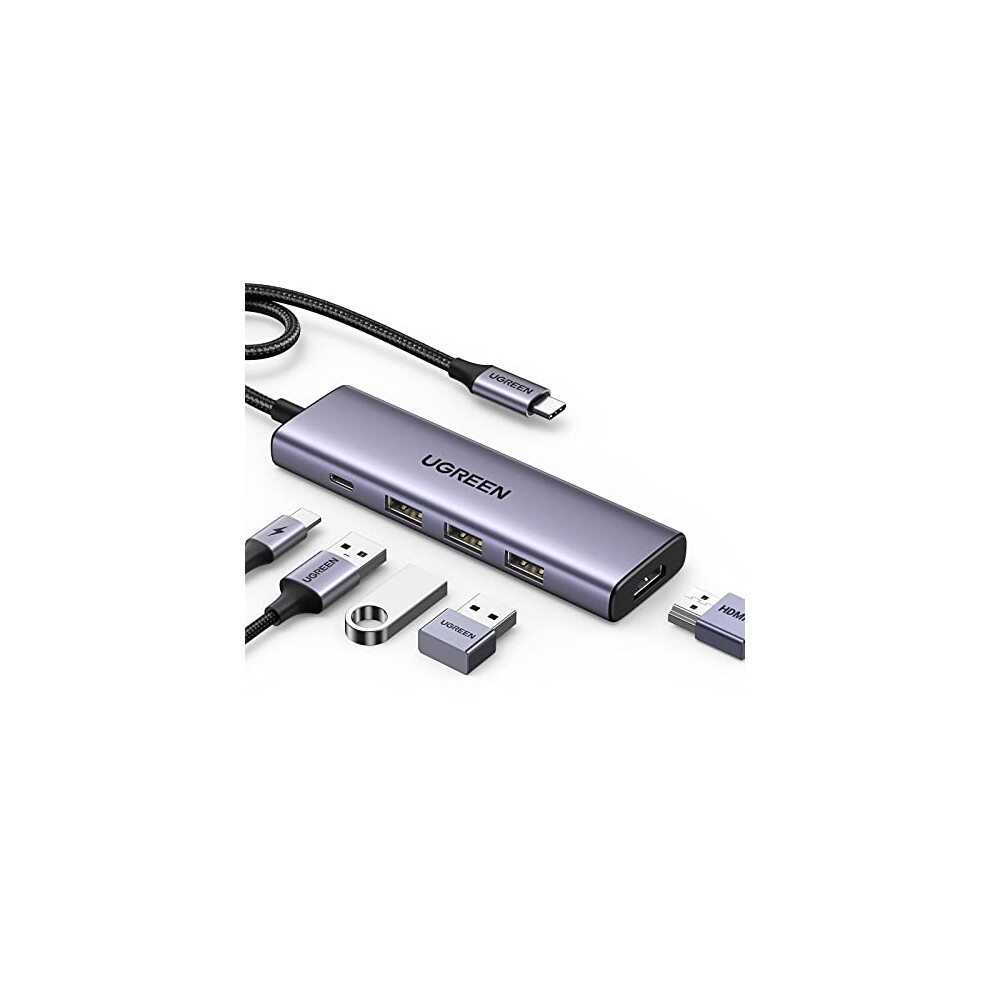 Usb C Hub, 5-In-1 Usb C Hub Multiport Adapter With 100W Pd, 4K Hdmi, 3X 5Gbps Usb-A 3.0 Ports, Usb-C Hub For M1/M2 6941876215966