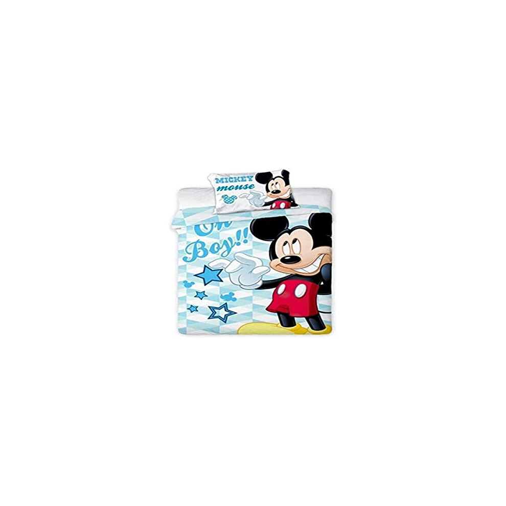 Mickey Mouse M05 Baby Reversible Bed Linen 100Â x 135Â cm 100% Cotton