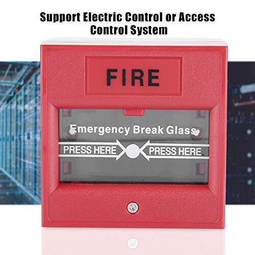Emergency Exit button, Emergency Button Emergency Exit Fire Alarm Button Release Security Glass Break Alarm Switch for 1