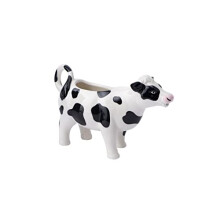 | Large Cow Milk Jug | Breakfast Afternoon Tea | Holds 230ml | Kitchen Accessory | Black and White | Gift Boxed | Loft