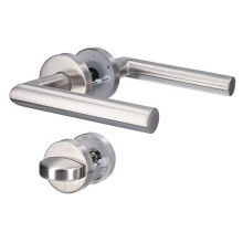 'Moscow' Door Handle in Satin Stainless Steel for WC/Bathroom Door | Door Handle | Door Handle | Door Handle | AZ-L17,