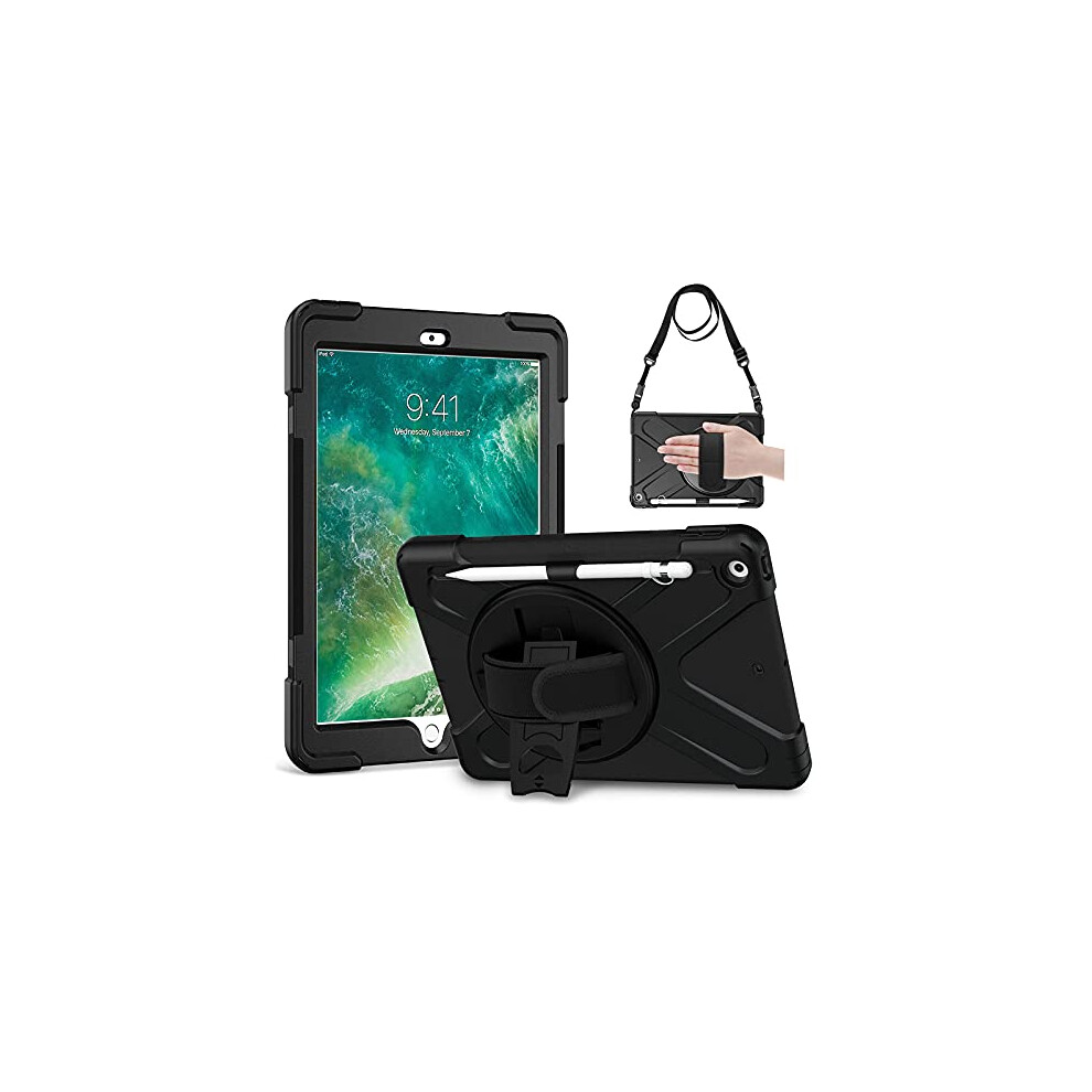 Ipad 6Th/5Th Generation Case 9.7 Inch 2018/2017, Shockproof Heavy Duty Rugged Ipad 6Th Gen Case With [360 Rotating Hand 779149010651