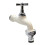 COLORTAPS 590227 Adjustable Garden Tap ½" White with Automatic Hose Outlet 2