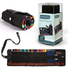 Coloured Pencil Wrap Set - 48 Piece Artist Grade Colouring Pencils Drawing & Sketching 3.5 mm Colored Pencils for Kids