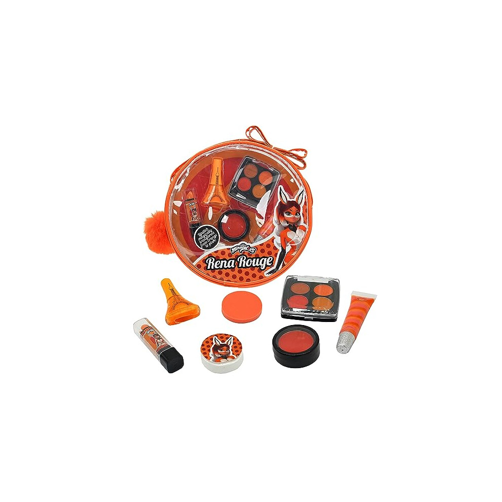 Ladybug, 10-in-1 Kids Makeup Set with Nail Polish, Lipstick, Pressed Powder Palette, Lip Gloss, Hair Chalk, Make-up