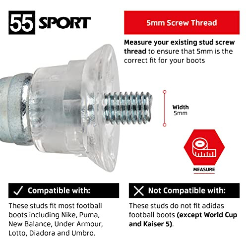 Attack Metal-Tipped Replacement Football Studs 2