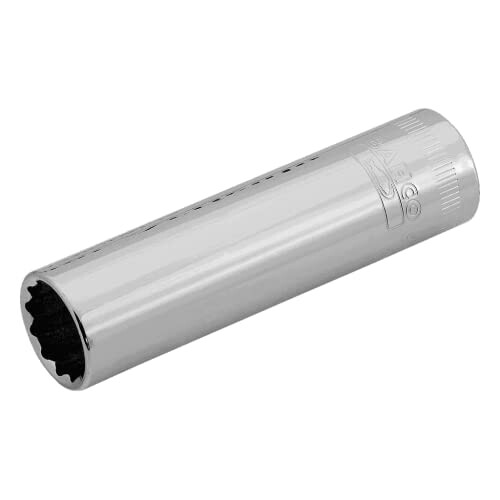 Bahco A7402DM-10 3/8-Inch Bi-Hex Deep Length Socket, Silver, 10 mm