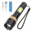 USB Rechargeable Torch Super Bright, Tactical LED Flashlight Powerful With COB Lights, Adjustable Focus Handheld LED 1