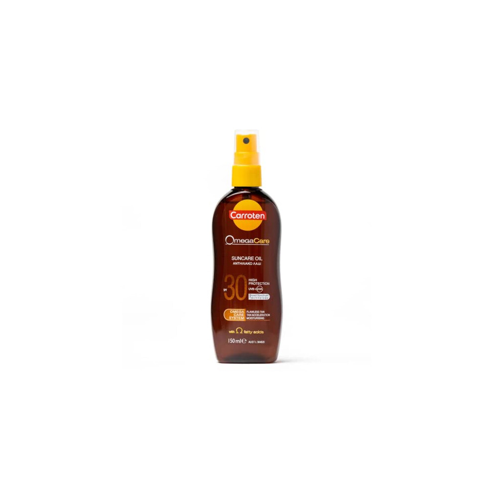 OmegaCare Tanning Oil SPF 30, 150 ml - Tan Accelerator with Sun Protection - Sun Tan Spray with Omega Fatty Acids -