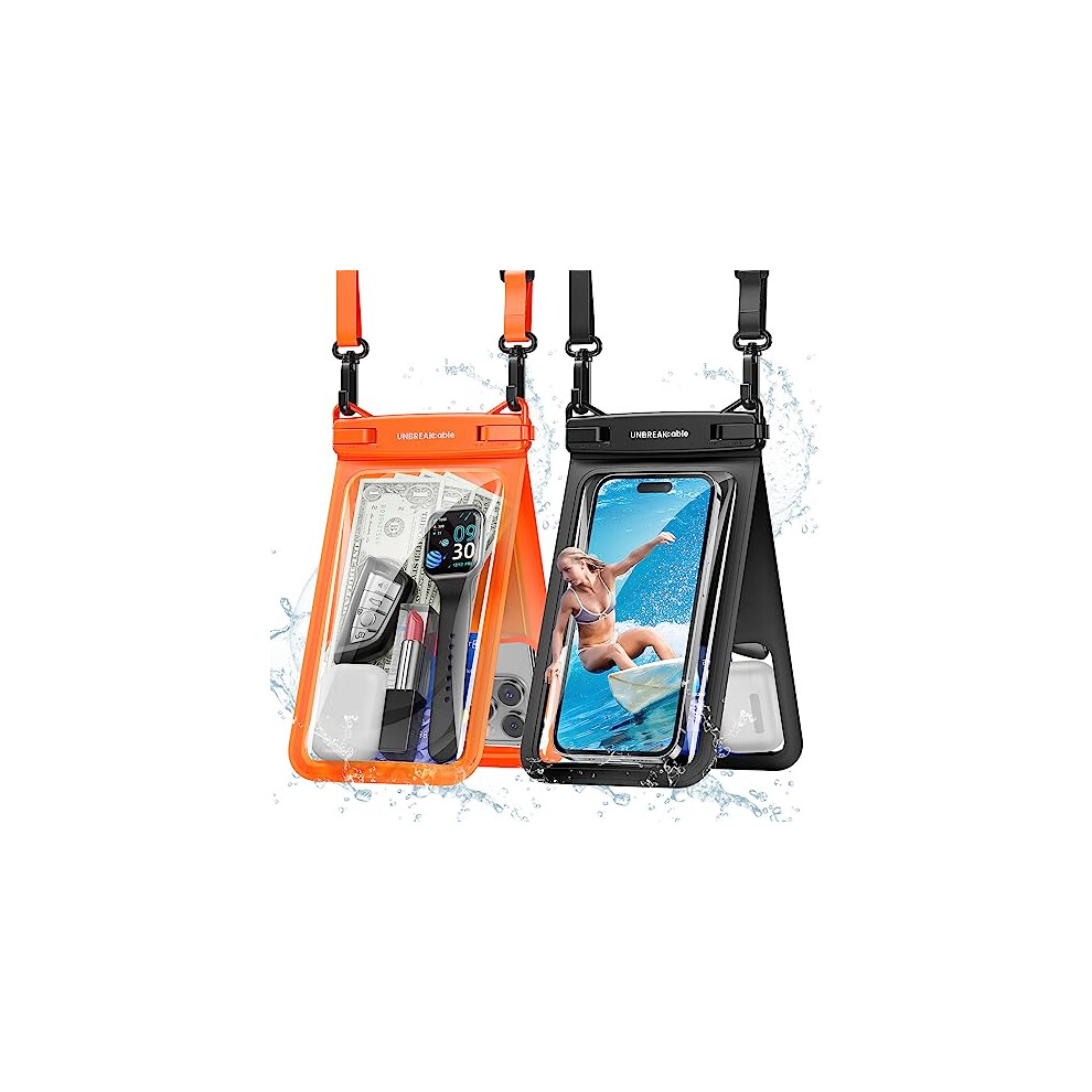 Waterproof Phone Pouch, Double Capacity Ipx8 Waterproof Phone Case [2-Pack, Up To 7''] Underwater Dry Bag For Vacation 6973383077072