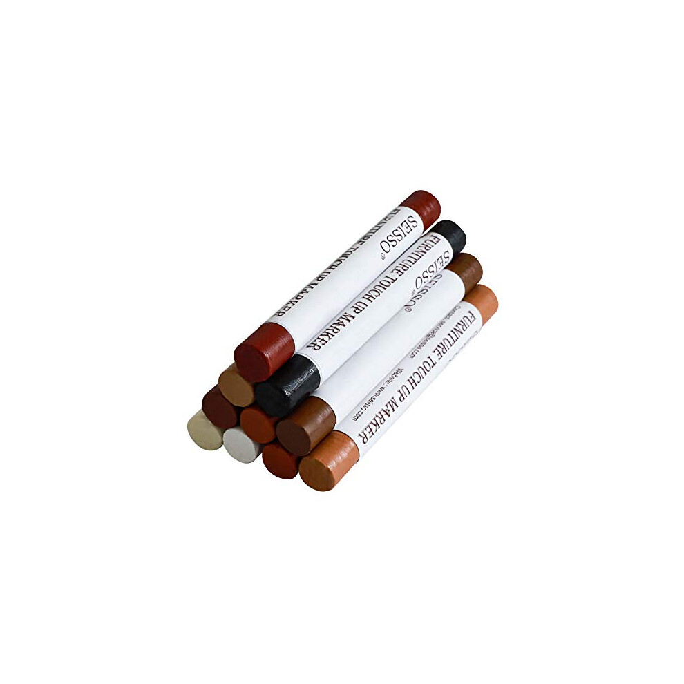 Wood Filler Waxs, 10 PCS Furniture Repair Wax Filler Sticks Repair Crayons, Repair Kit for Scratches, Holes, Floor,