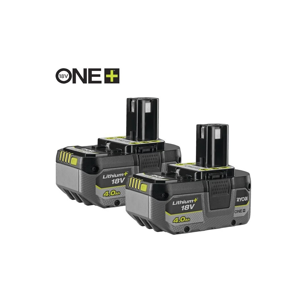 Ryobi RB1840X2 18V ONE+ Lithium+ 4.0Ah Battery Twin Pack