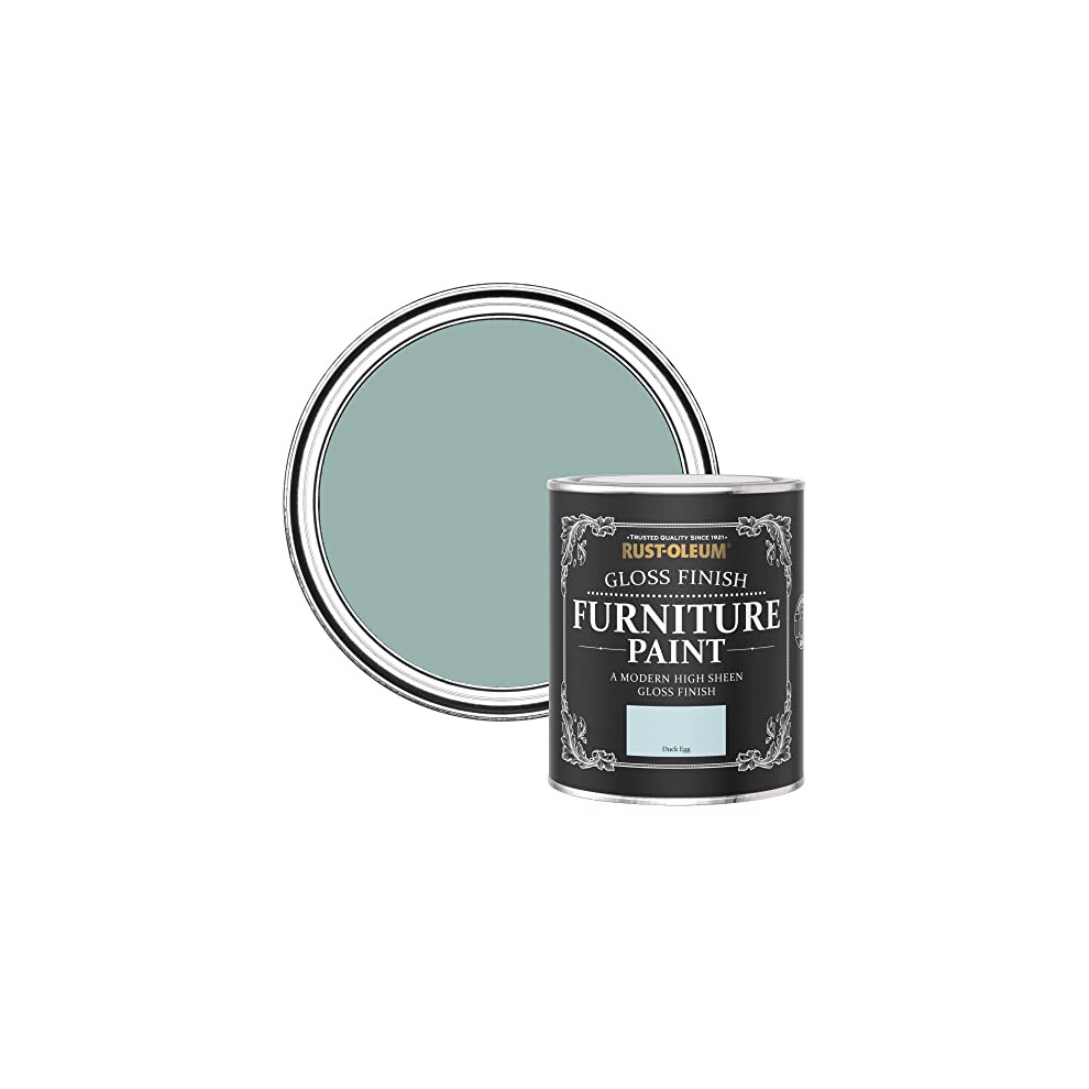 Rust-Oleum Blue Furniture Paint In Gloss Finish - Duck Egg 750Ml