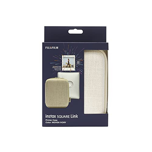 Fujifilm SQUARE Link smartphone printer case, Woven Ivory 2