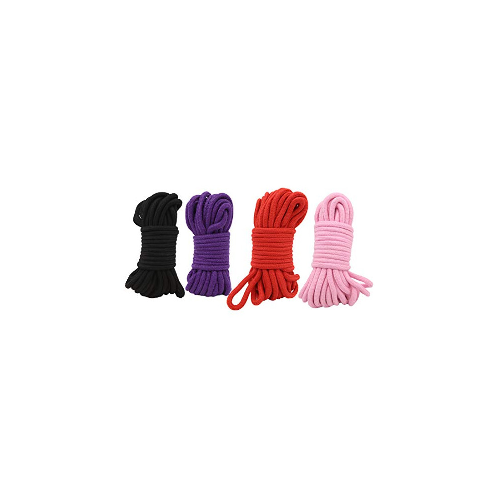 4 Pcs Multicolor Soft Twisted Cotton Rope 32 Feet Durable Long Cotton Rope,8Mm Diameter Twine Strong Braided Cord Ropes 6448182786987